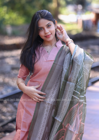Pastel Harmony Top And Dupatta Set
