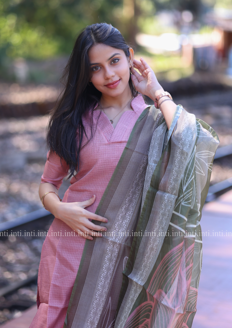 Pastel Harmony Top And Dupatta Set