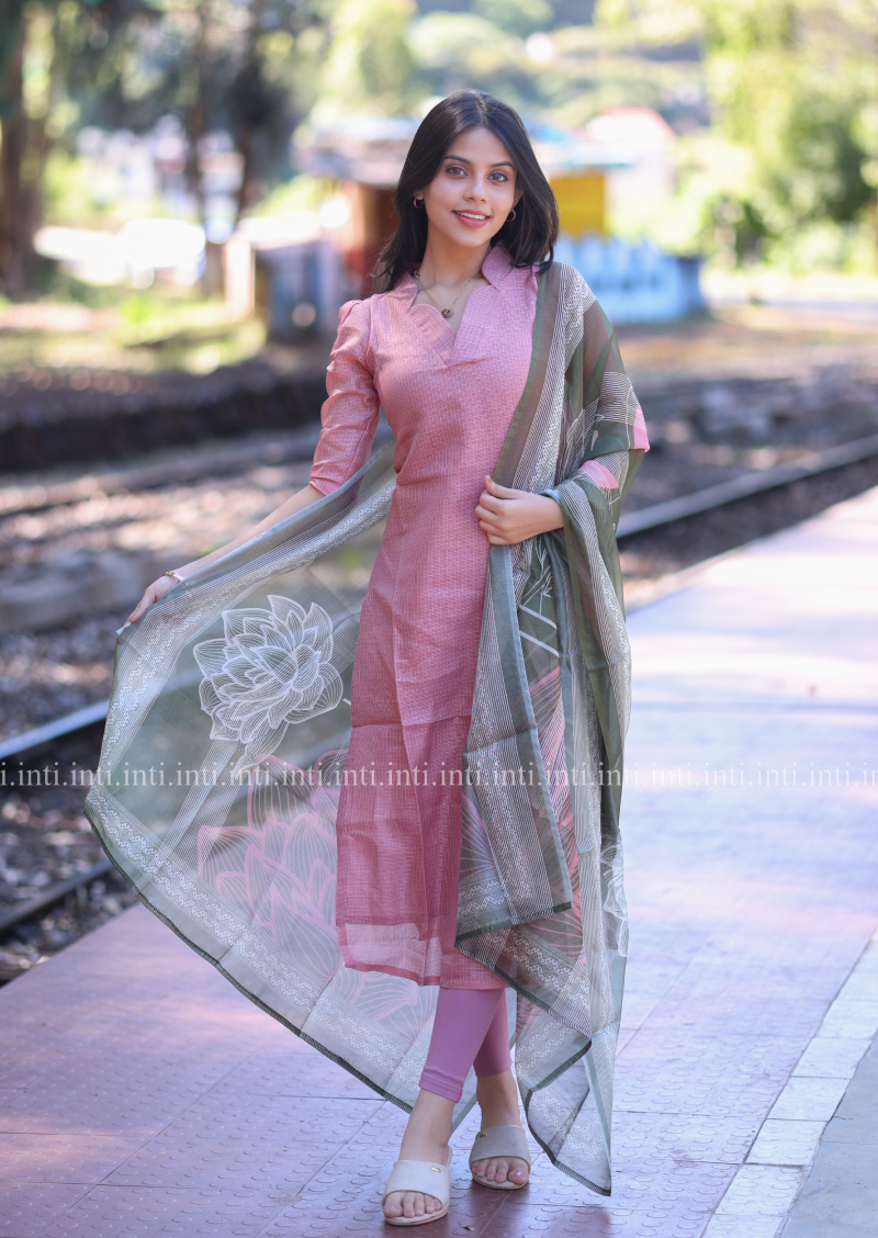 Pastel Harmony Top And Dupatta Set