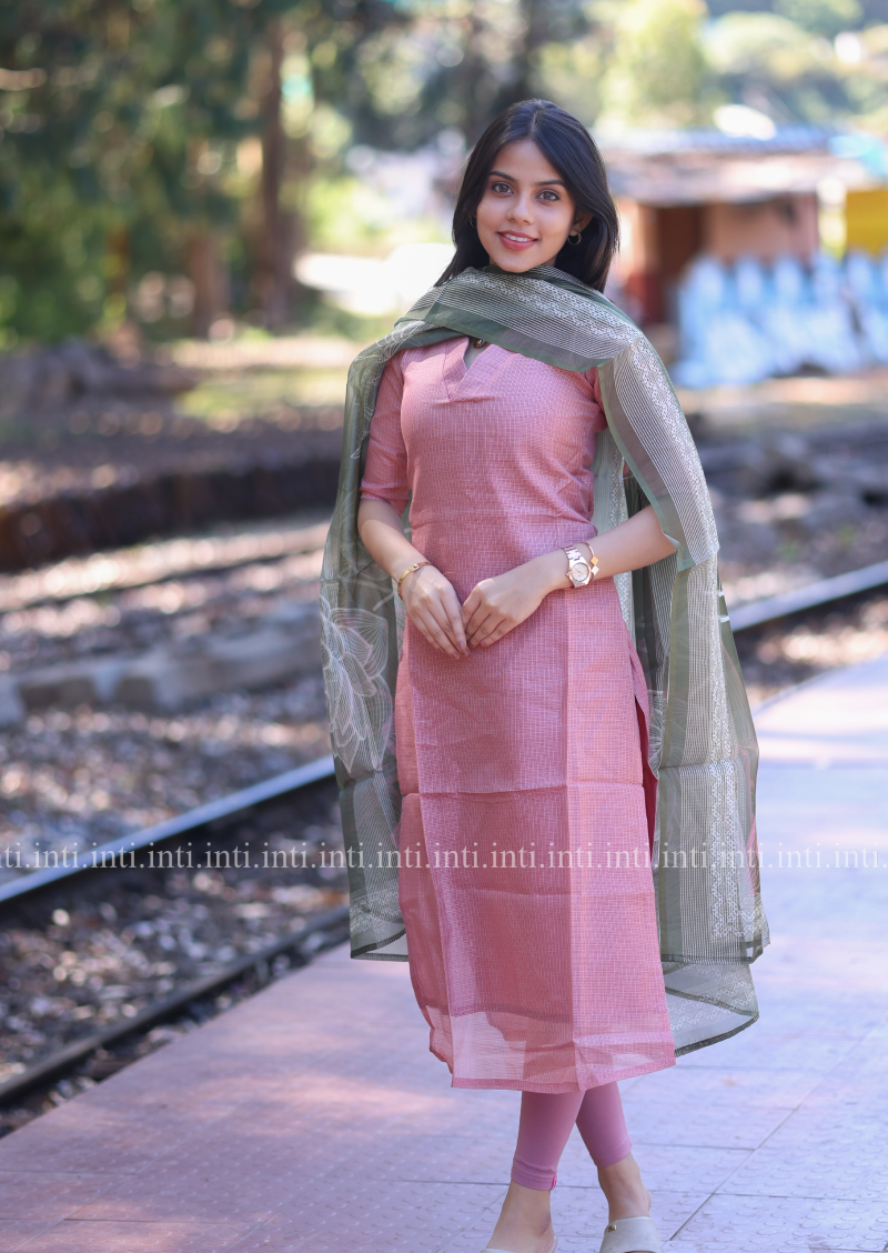 Pastel Harmony Top And Dupatta Set