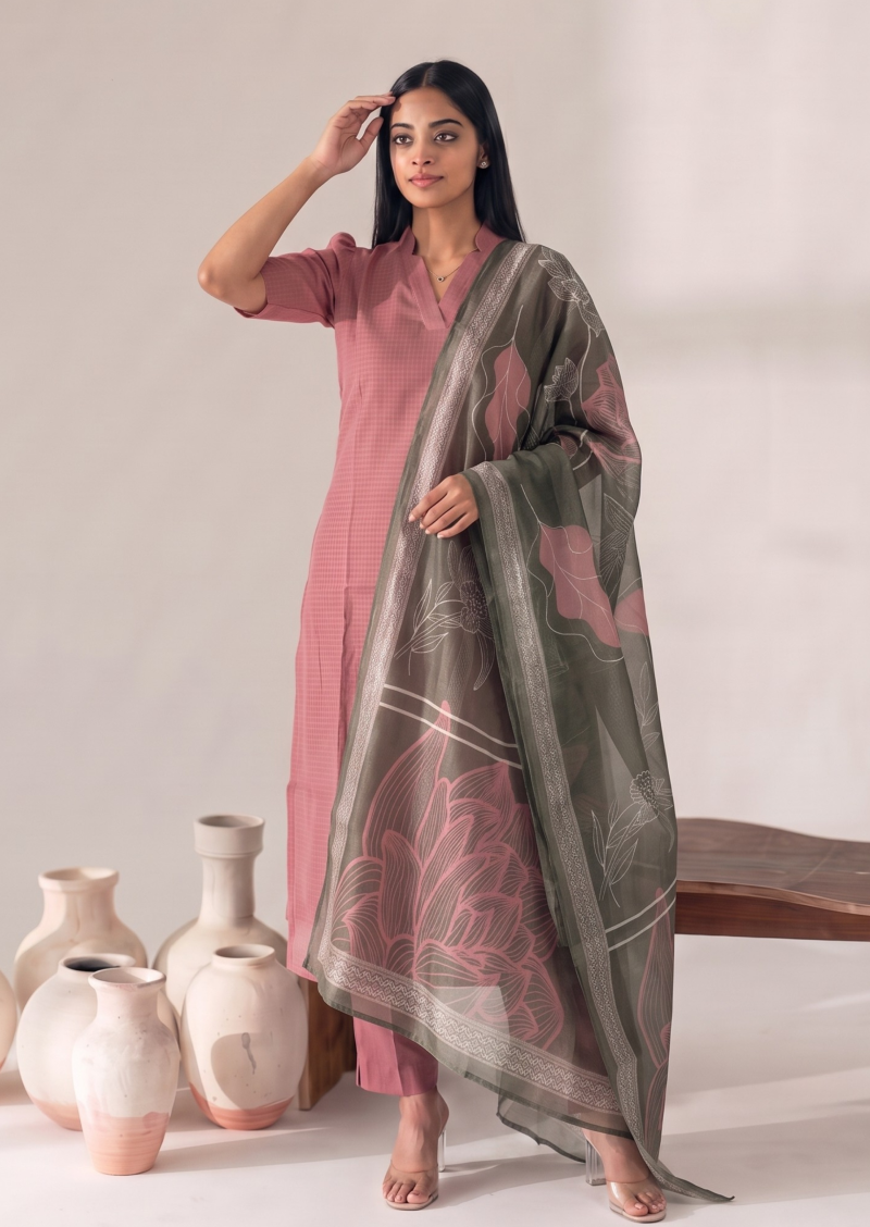 Pastel Harmony Top And Dupatta Set