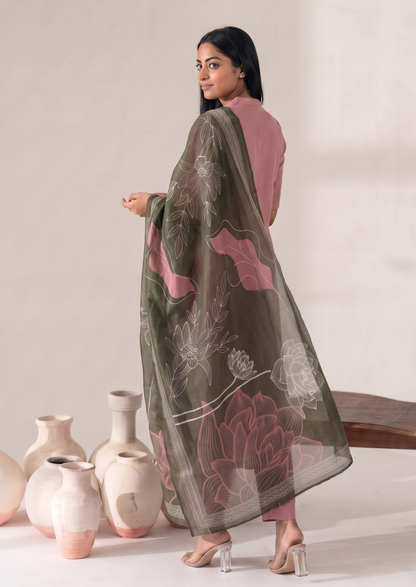 Pastel Harmony Top And Dupatta Set