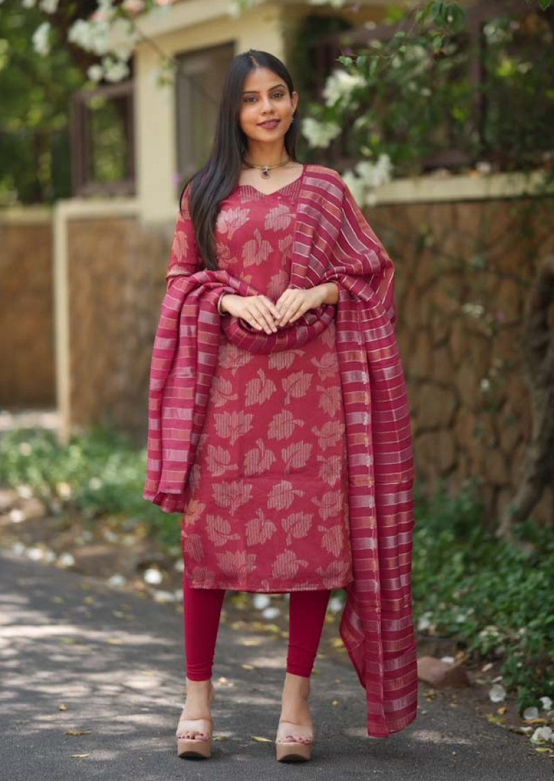 Rani Ember Top & Dupatta Set