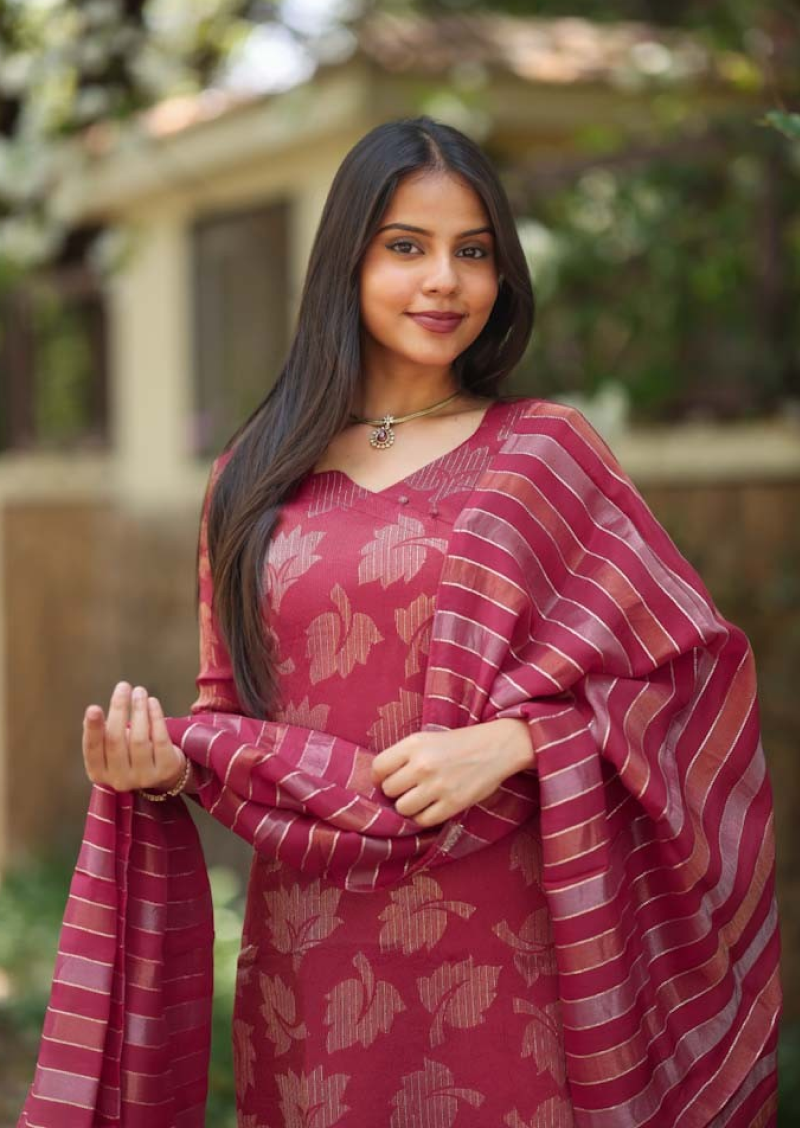 Rani Ember Top & Dupatta Set