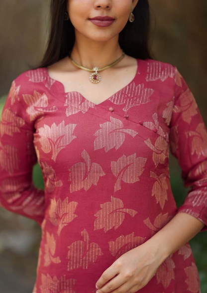Rani Ember Top & Dupatta Set