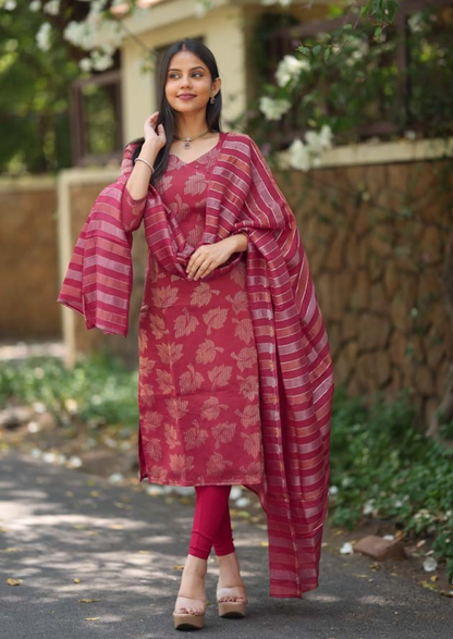 Rani Ember Top & Dupatta Set