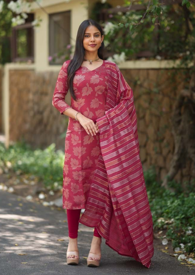 Rani Ember Top & Dupatta Set