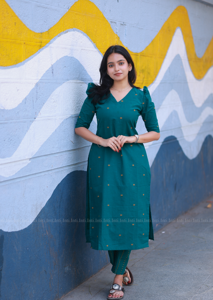 Deep Teal Whimsy Top and Pant Set