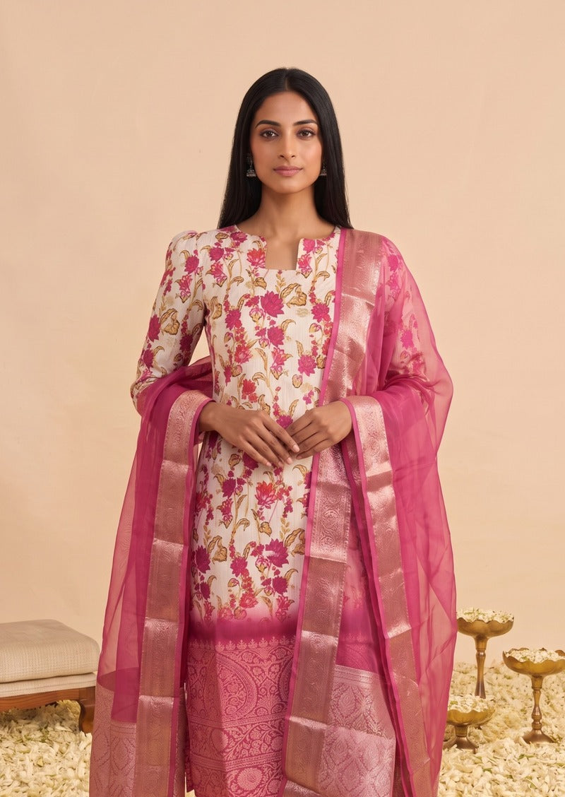 Rhapsody Dahlia Top & Dupatta Set