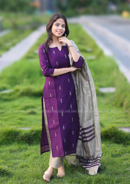 Violet Elegance Salwar Suit