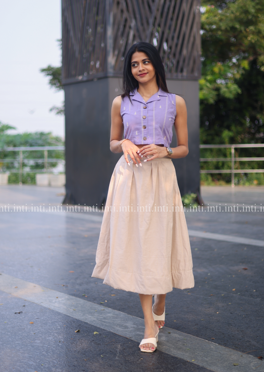 Wisteria Wonder Crop Top and Skirt