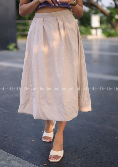 Beige - Midi Skirt